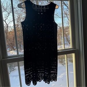 Issey Miyake Black Lace Mini Dress